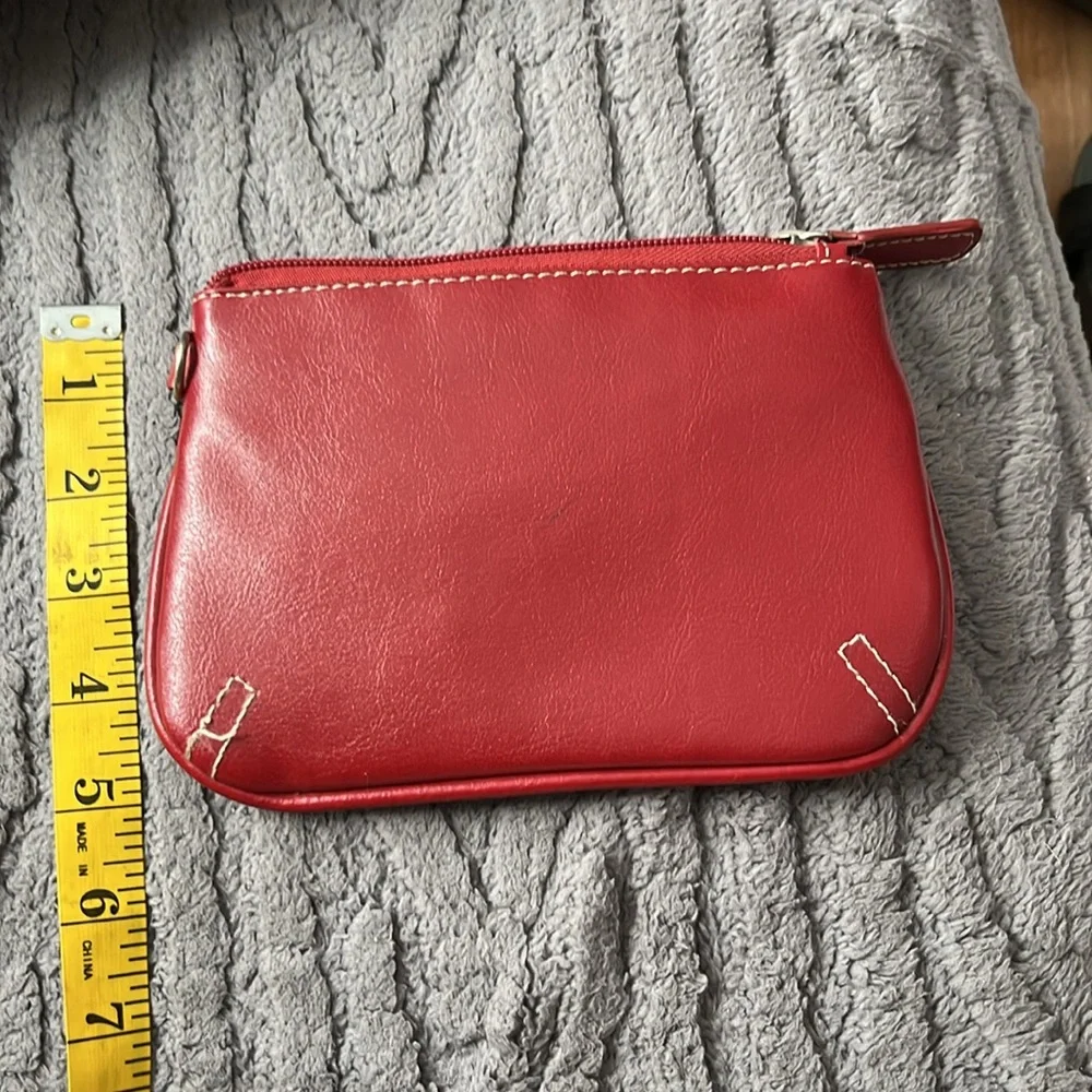 Red clutch bag